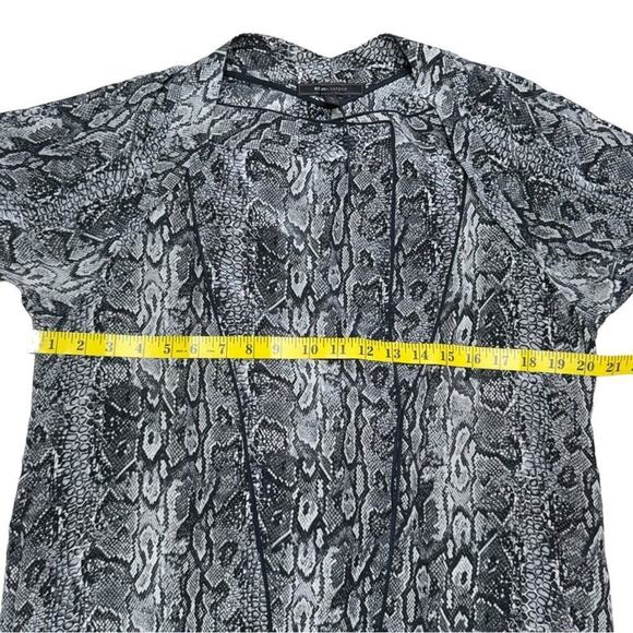 Bcbgmaxazria 100% Silk Lapelled Collar Shirt Dress Snakeskin Pattern Small - Picture 14 of 16
